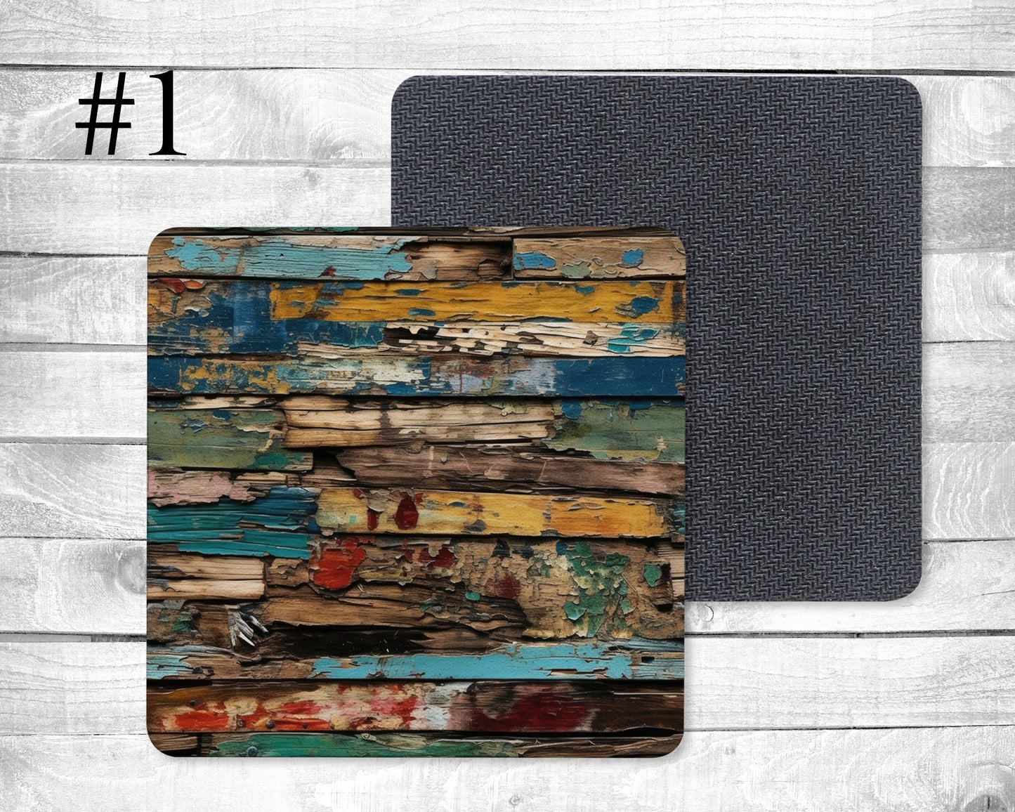 Peeling paint Absorbent Drink Coasters - Individual or set of 4 - Non-Slip Base - Neoprene