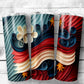 Red White and Blue in 3D - 20oz Skinny Straight Tumbler - Stainless Steel - Travel Cup - Gift - Independence Day - Everyday Use