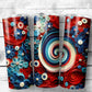 Quilling 3D - 20oz Skinny Straight Tumbler - Stainless Steel - Travel Cup - Gift - Independence Day - Everyday Use
