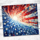 Abstract Flag - 20oz Skinny Straight Tumbler - Stainless Steel - Travel Cup - Gift - Independence Day - Everyday Use