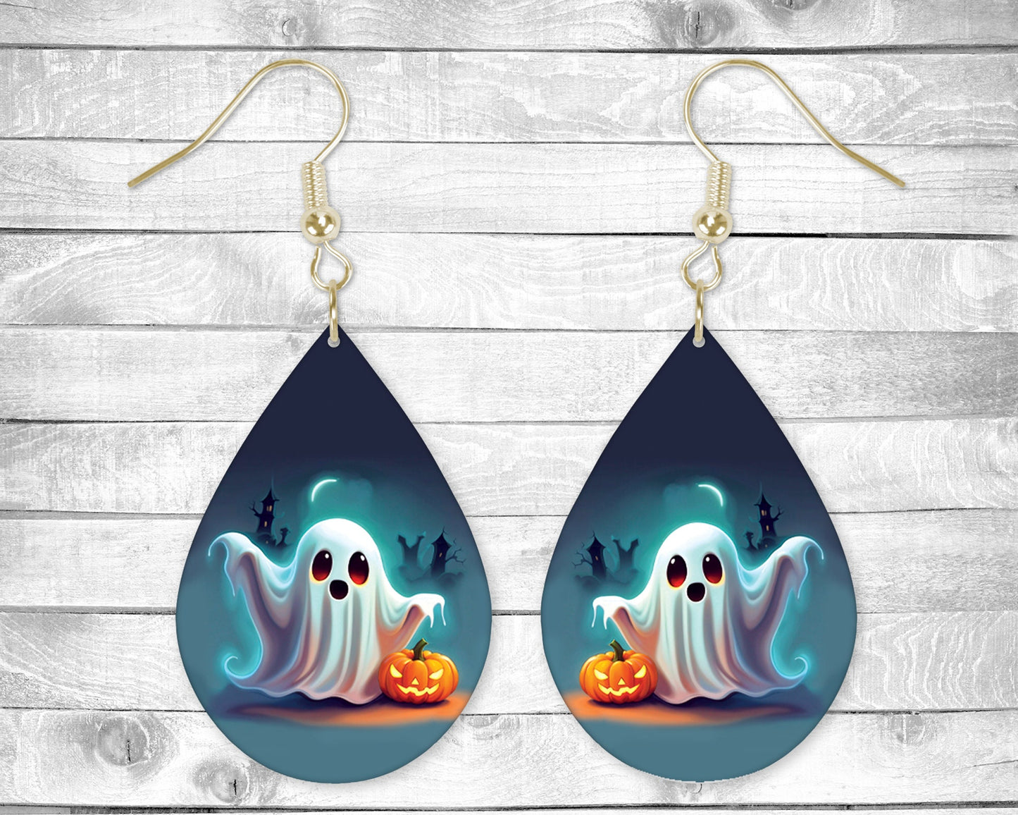 Spooky Ghosts - Permanent Design - Silver or Gold Hardware
