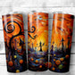 Painted Halloween Tumbler - 20oz Skinny Straight Tumbler - Stainless Steel - Travel Cup - Gift - Everyday Use