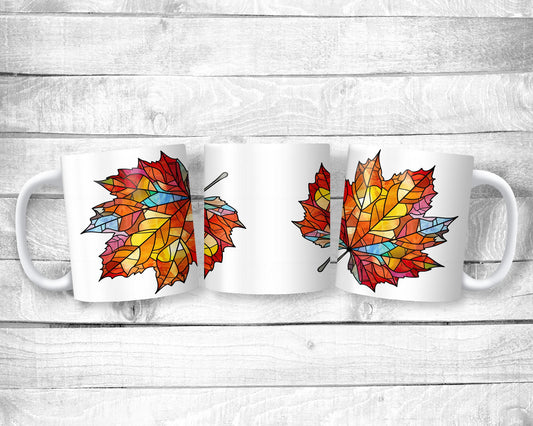 Colorful Leaves 11oz Mug - Ceramic - Gift - Everyday Use