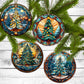 Beautiful Christmas Trees - Christmas Ornaments - Set of 4 - Holiday Gift