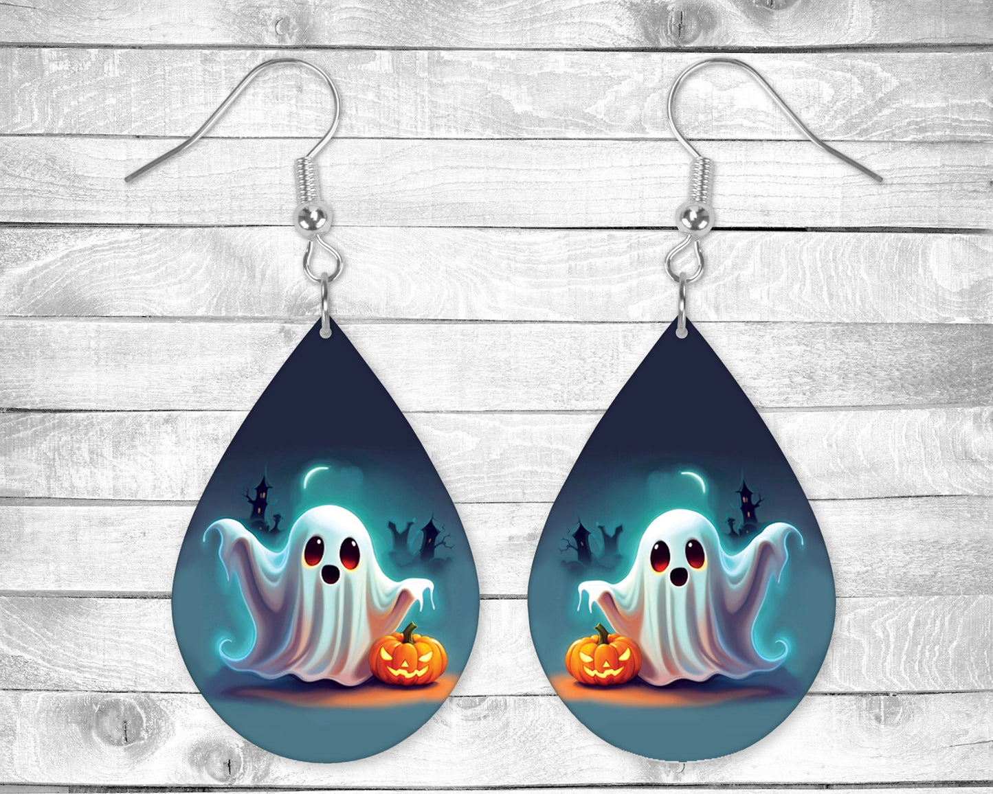 Spooky Ghosts - Permanent Design - Silver or Gold Hardware
