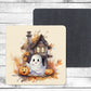 Boo - Absorbent Drink Coasters - Individual or set of 4 - Non-Slip Base - Neoprene