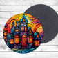 Scary Halloween Absorbent Drink Coasters - Individual or set of 4 - Non-Slip Base - Neoprene