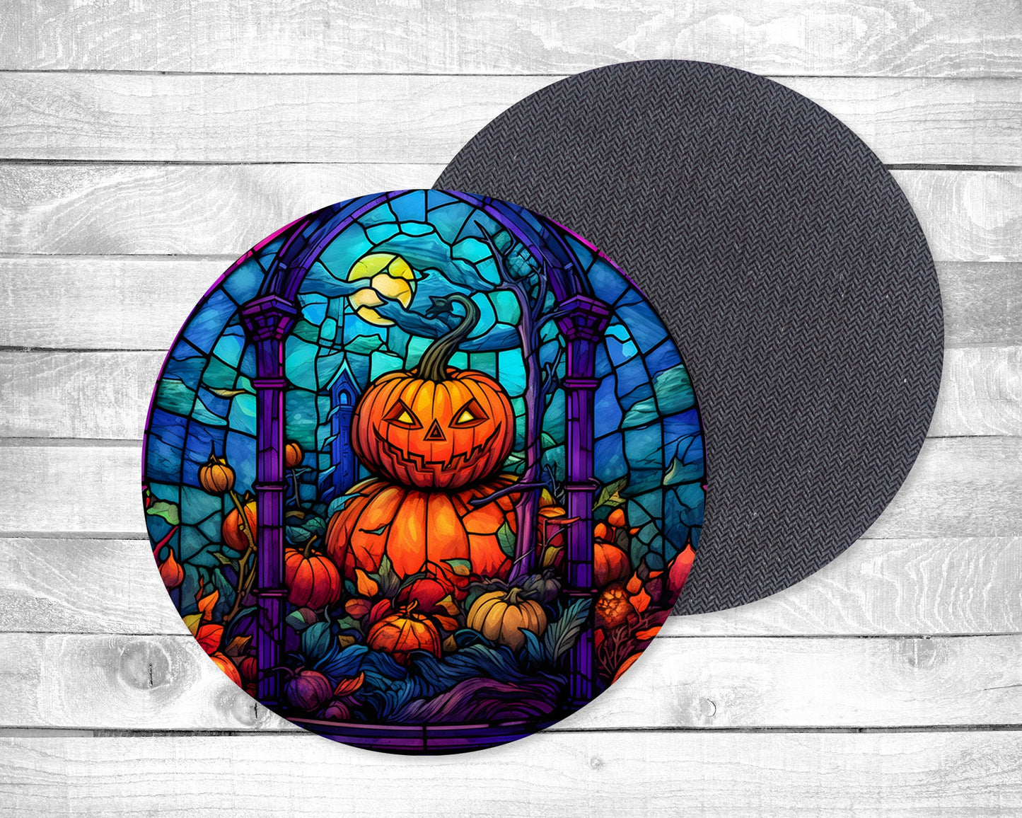 Scary Halloween Absorbent Drink Coasters - Individual or set of 4 - Non-Slip Base - Neoprene