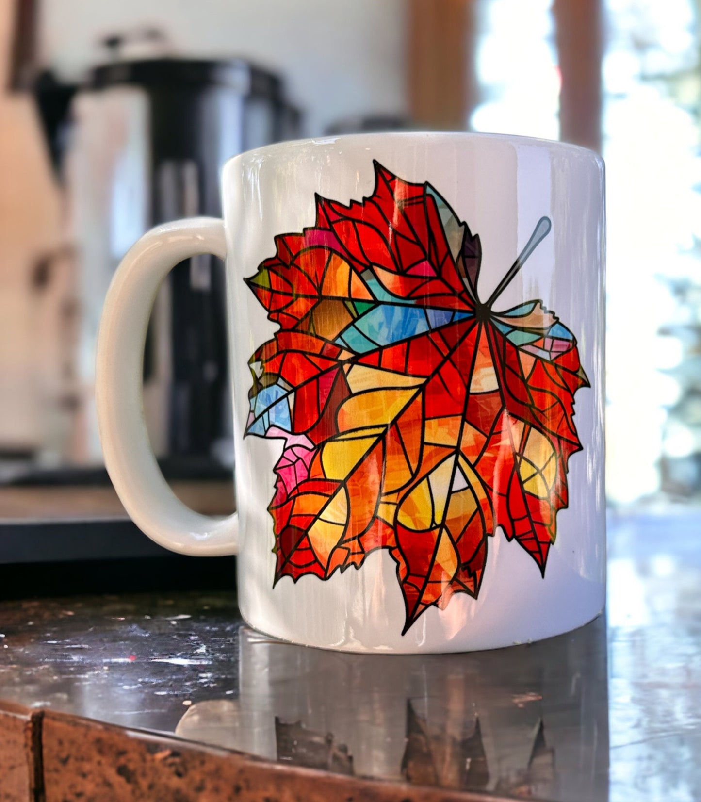 Colorful Leaves 11oz Mug - Ceramic - Gift - Everyday Use