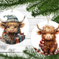 Christmas Cows - Christmas Ornaments - Set of 4 - Holiday Gift
