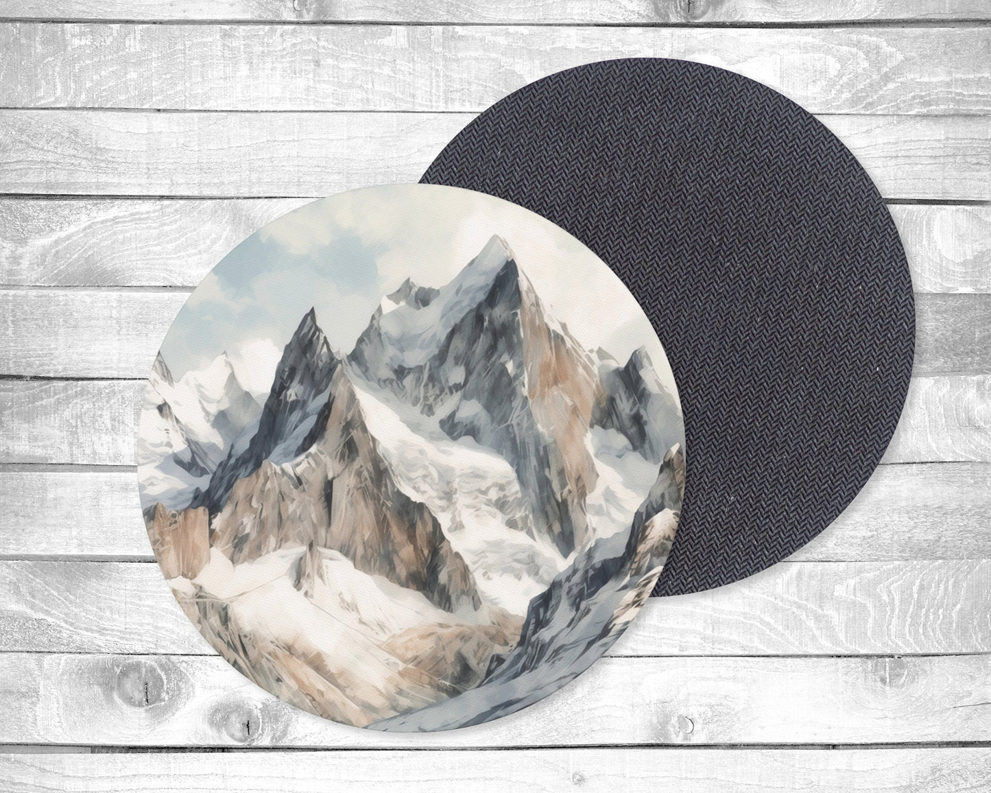 Rocky Mountains Absorbent Drink Coasters - Individual or set of 4 - Non-Slip Base - Neoprene