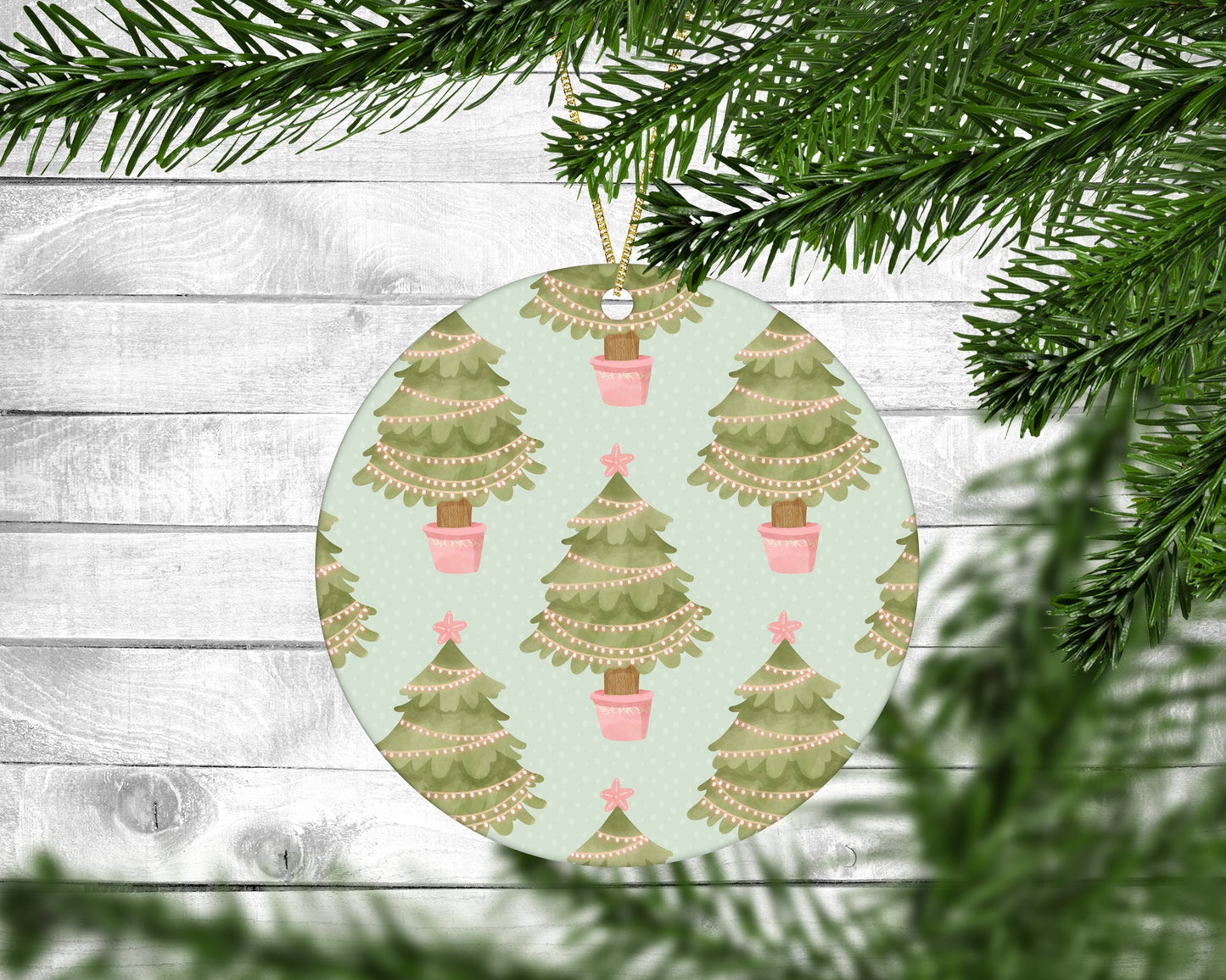 Pastel Christmas - Christmas Ornaments - Set of 6 - Holiday Gift