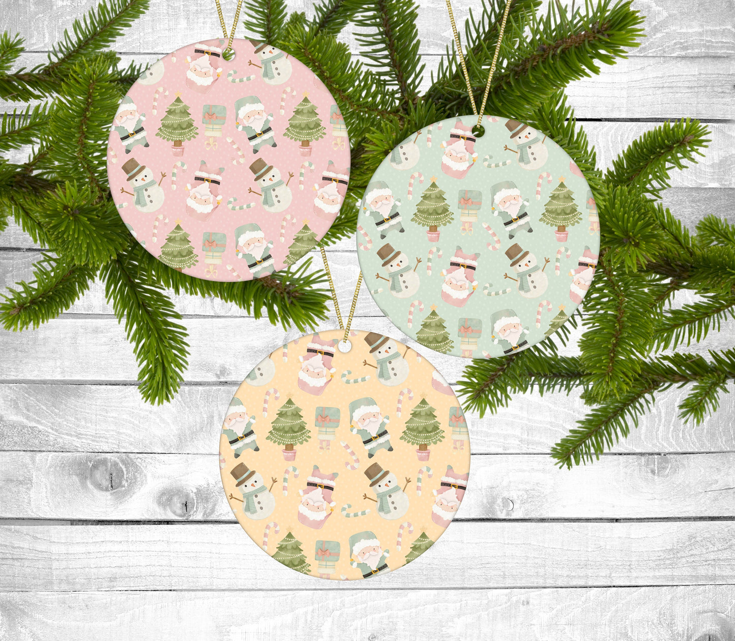Christmas Friends - Christmas Ornaments - Set of 6 - Holiday Gift