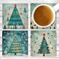 Whimsy Christmas - Absorbent Drink Coasters - Individual or set of 4 - Non-Slip Base - Neoprene