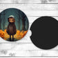 Halloween Night Absorbent Car Coasters - Set of 2 - Non-Slip Base - Neoprene