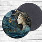 Magical Beauty Absorbent Drink Coasters - Individual or set of 4 - Non-Slip Base - Neoprene