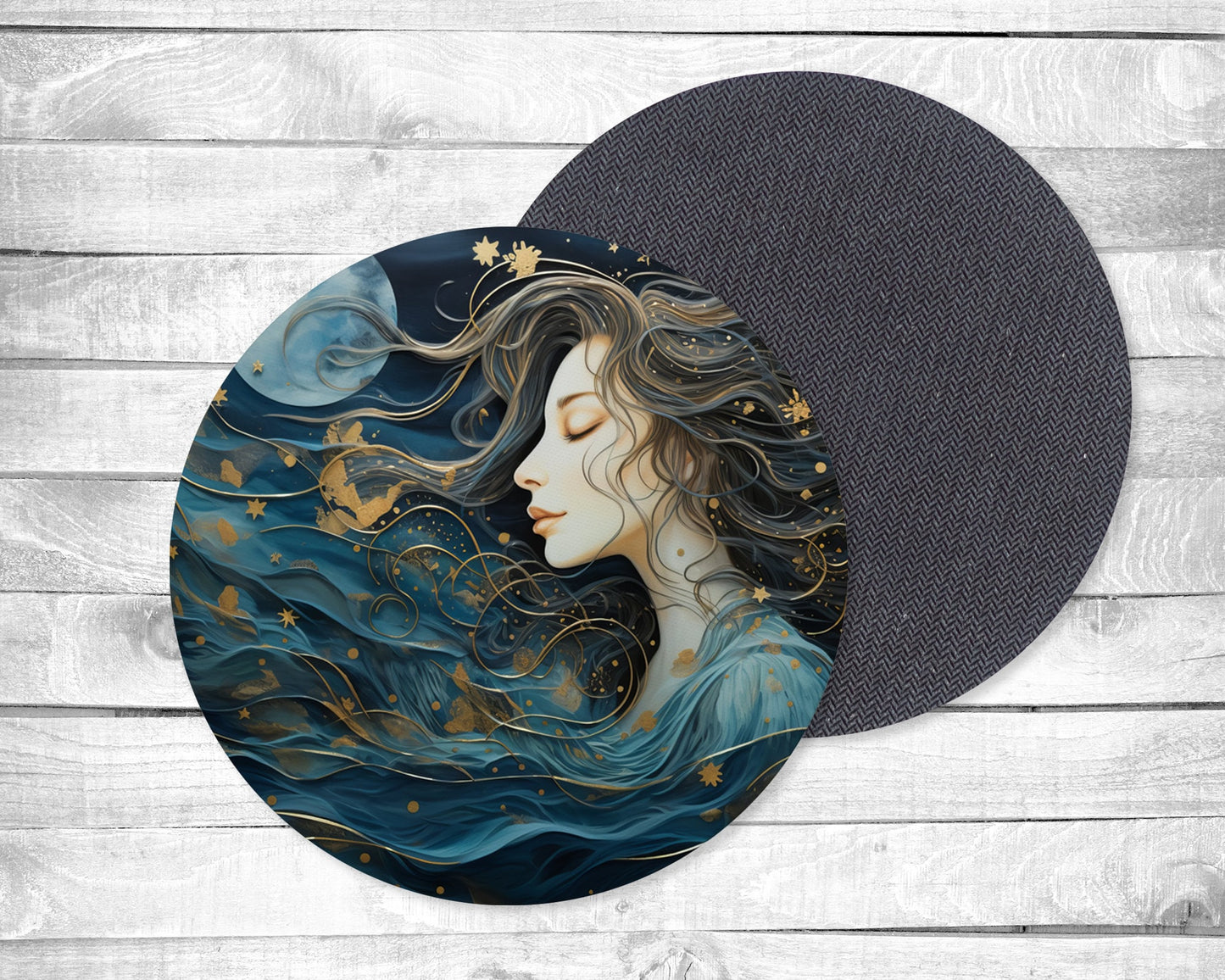 Magical Beauty Absorbent Drink Coasters - Individual or set of 4 - Non-Slip Base - Neoprene