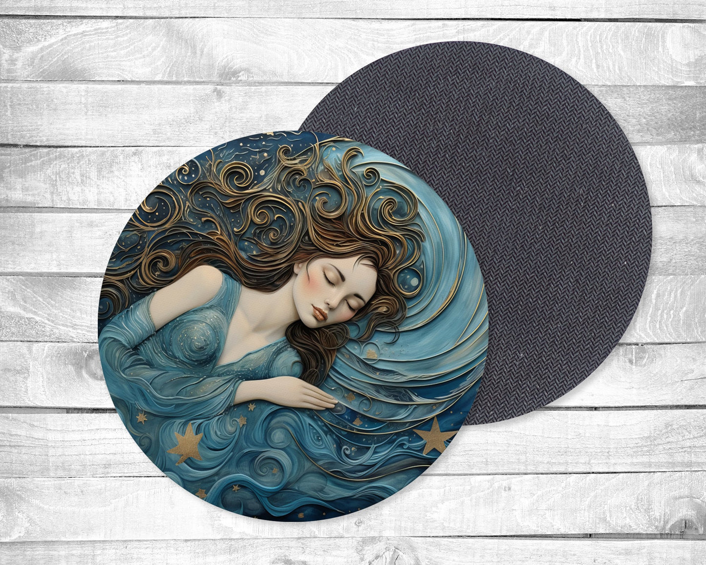 Magical Beauty Absorbent Drink Coasters - Individual or set of 4 - Non-Slip Base - Neoprene
