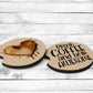 Coffee Time Absorbent Car Coasters - Set of 2 - Non-Slip Base - Neoprene