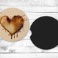 Coffee Time Absorbent Car Coasters - Set of 2 - Non-Slip Base - Neoprene
