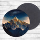 Gold Mountains Absorbent Drink Coasters - Individual or set of 4 - Non-Slip Base - Neoprene