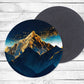 Gold Mountains Absorbent Drink Coasters - Individual or set of 4 - Non-Slip Base - Neoprene