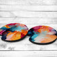 Painting in Colors Absorbent Car Coasters - Set of 2 - Non-Slip Base - Neoprene