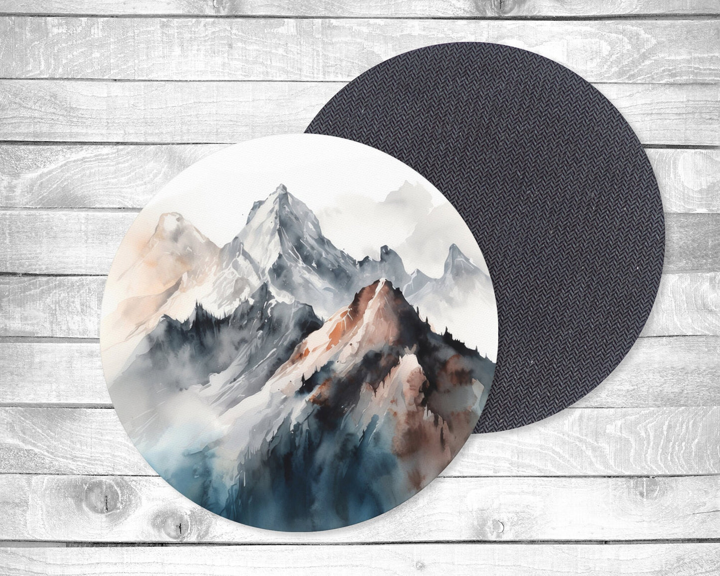 Rocky Mountains Absorbent Drink Coasters - Individual or set of 4 - Non-Slip Base - Neoprene
