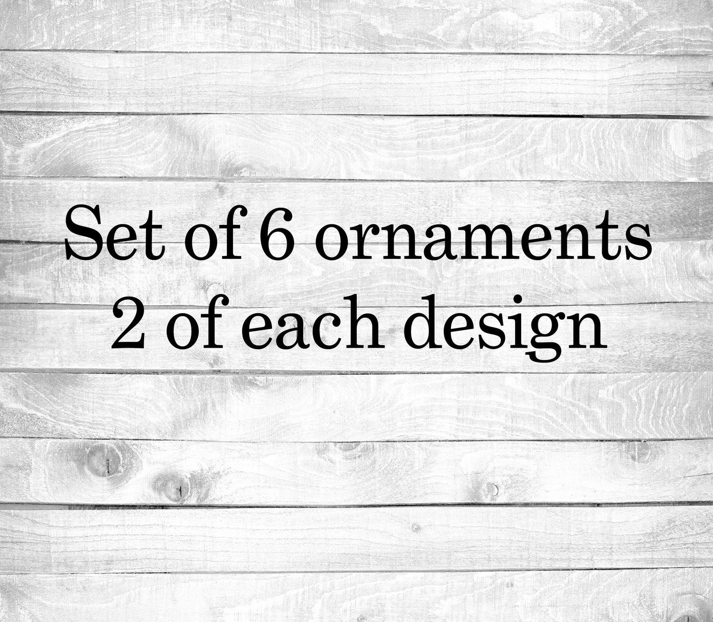 Pastel Christmas - Christmas Ornaments - Set of 6 - Holiday Gift
