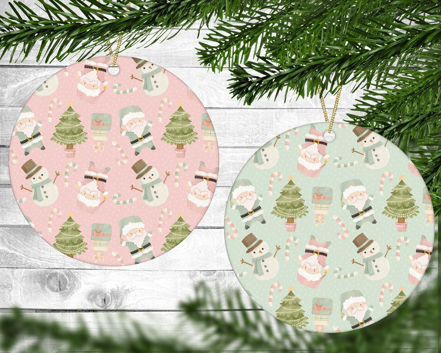 Christmas Friends - Christmas Ornaments - Set of 6 - Holiday Gift