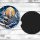Cold Night Absorbent Car Coasters - Set of 2 - Non-Slip Base - Neoprene