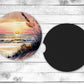 Sunset Beach Absorbent Car Coasters - Set of 2 - Non-Slip Base - Neoprene