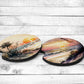 Sunset Beach Absorbent Car Coasters - Set of 2 - Non-Slip Base - Neoprene