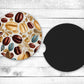 Caffine and Sarcasm Absorbent Car Coasters - Set of 2 - Non-Slip Base - Neoprene