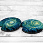 Starry Night Absorbent Car Coasters - Set of 2 - Non-Slip Base - Neoprene