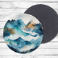 Blue Mountains 2 Absorbent Drink Coasters - Individual or set of 4 - Non-Slip Base - Neoprene
