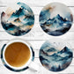 Blue Mountains 2 Absorbent Drink Coasters - Individual or set of 4 - Non-Slip Base - Neoprene