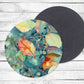 Eucalyptus Absorbent Drink Coasters - Individual or set of 4 - Non-Slip Base - Neoprene