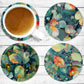 Eucalyptus Absorbent Drink Coasters - Individual or set of 4 - Non-Slip Base - Neoprene